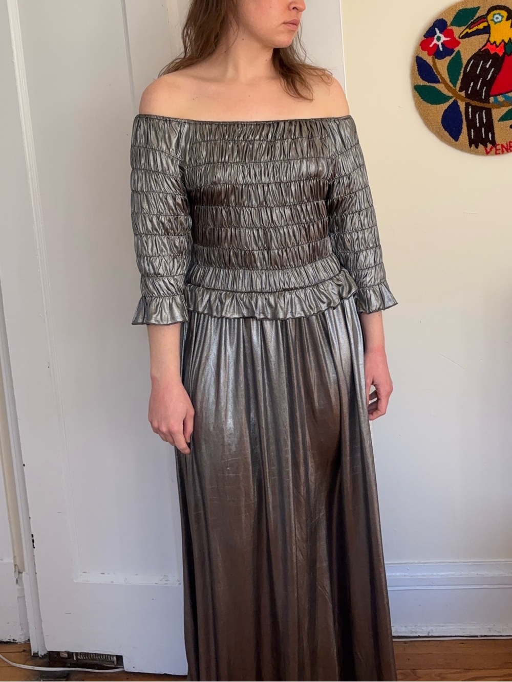 Batsheva Oak Dress in Silver